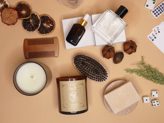 Candle & Beard Grooming Set - aromaandrosescandle