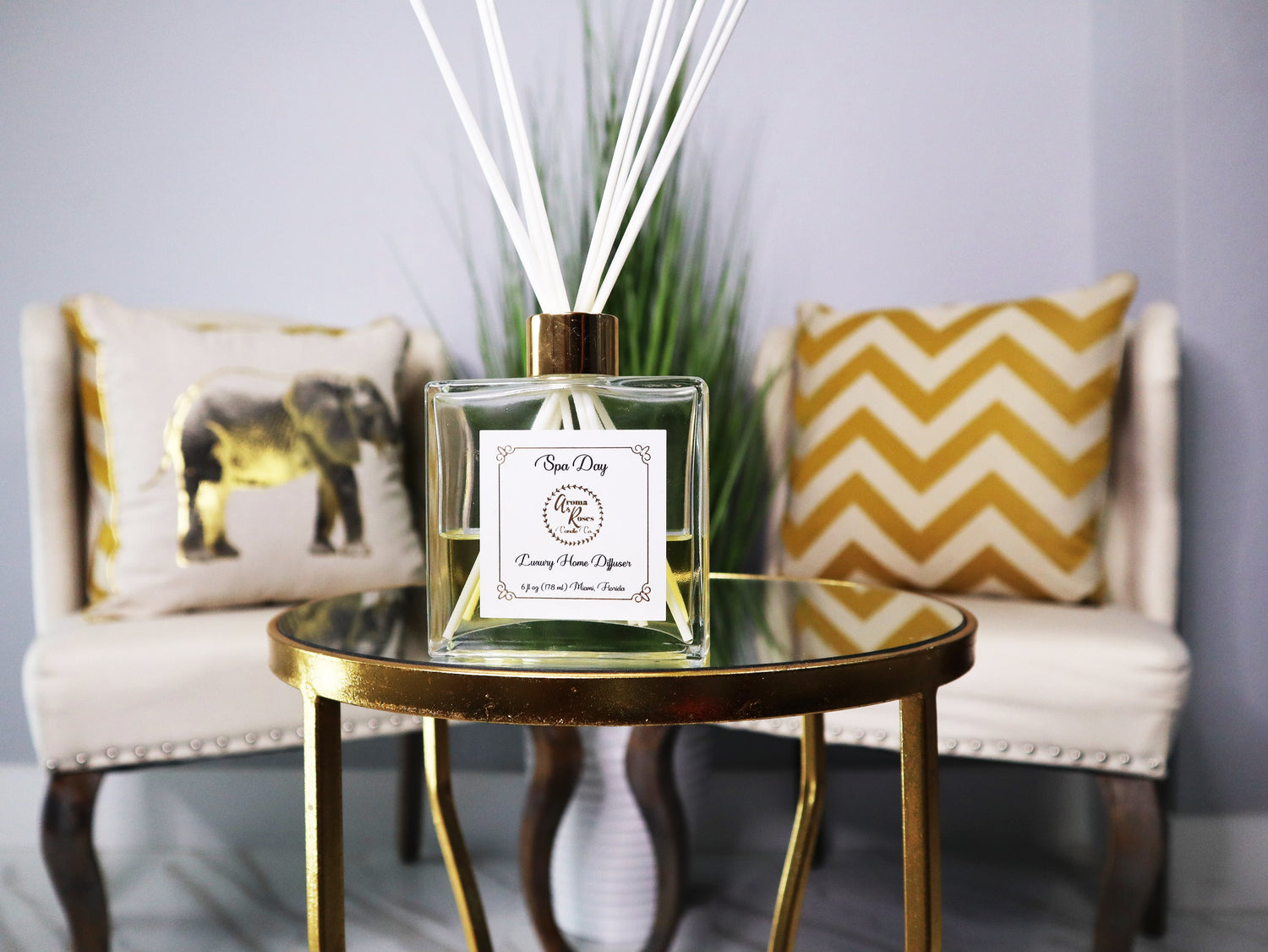 Spa Day Reed Diffuser - aromaandrosescandle