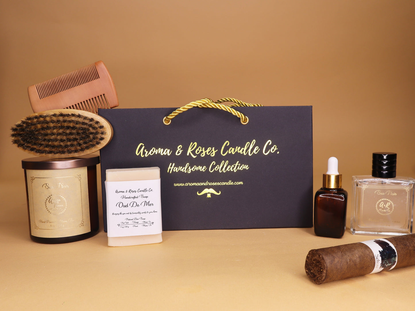 Candle & Beard Grooming Set Fragrance & Candle aromaandrosescandle 