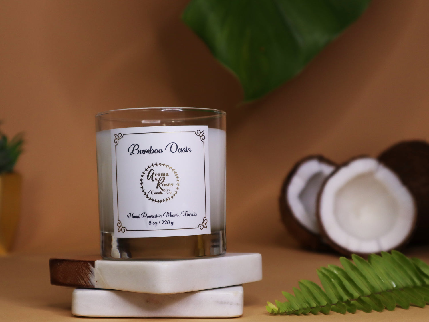 Bamboo Oasis Candle - aromaandrosescandle