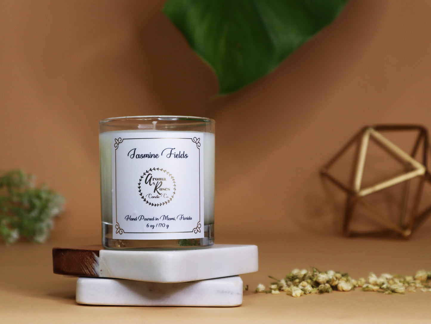 Jasmine Fields Candle - aromaandrosescandle
