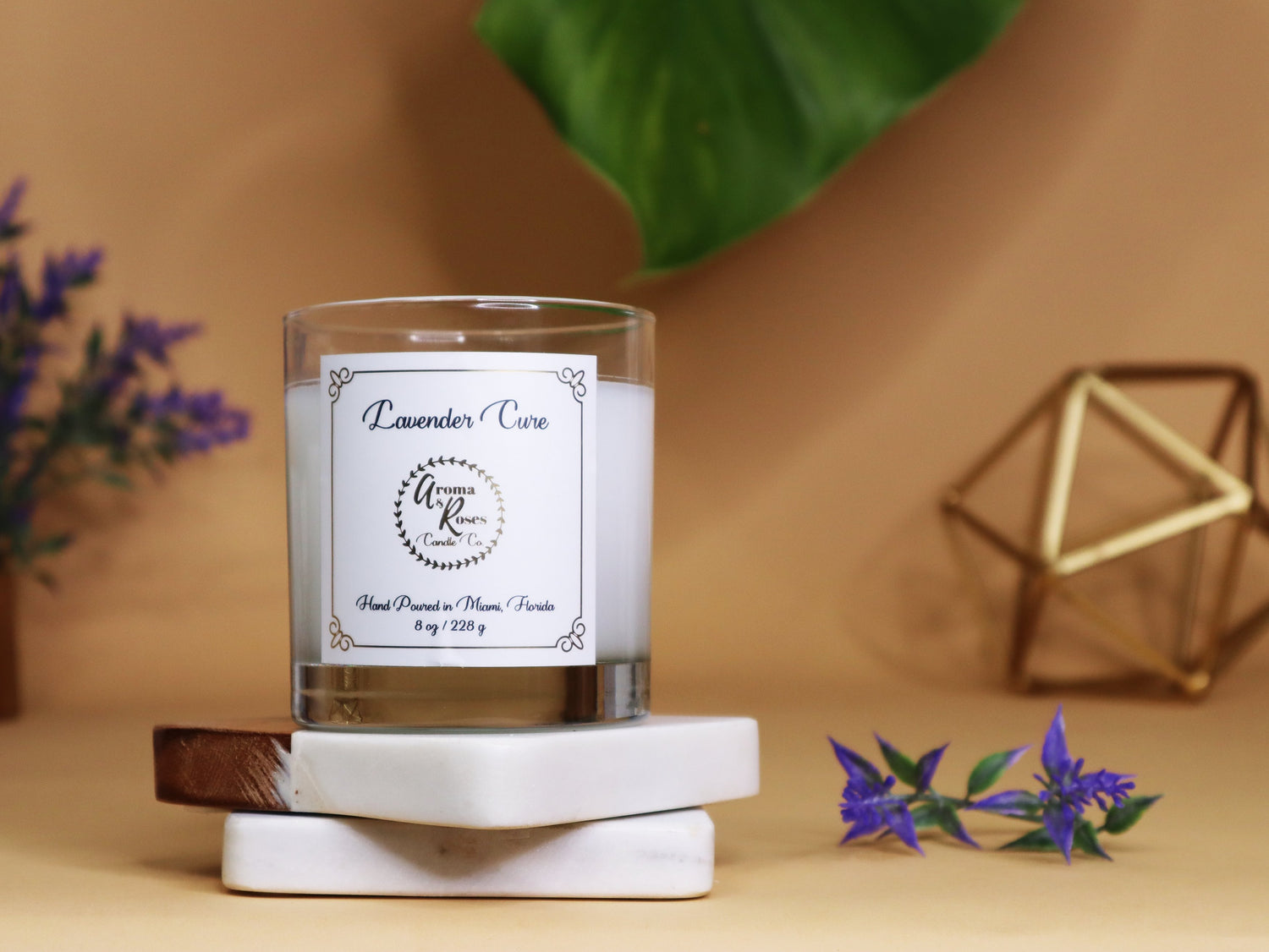 Lavender Cure Candle - aromaandrosescandle