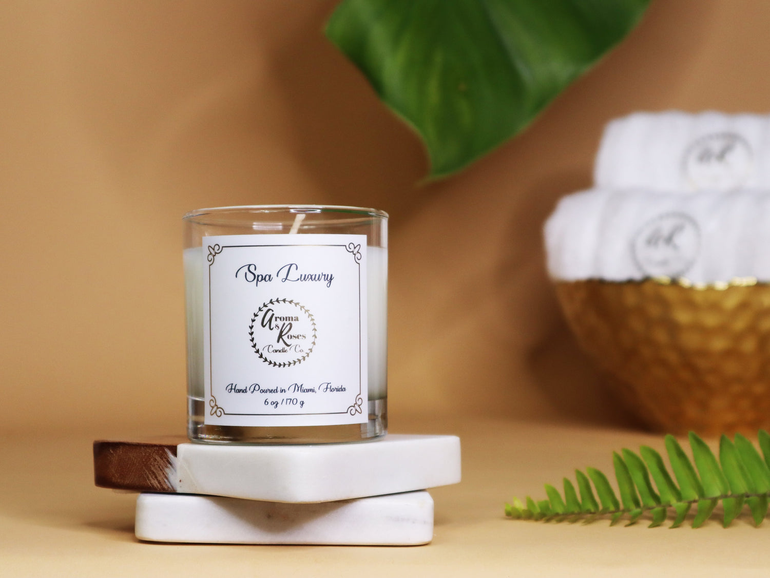 Spa Luxury Candle - aromaandrosescandle