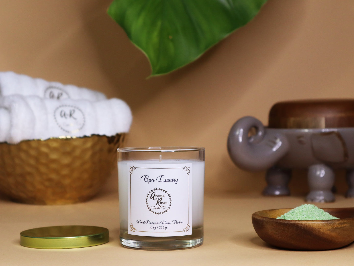 Spa Luxury Candle - aromaandrosescandle